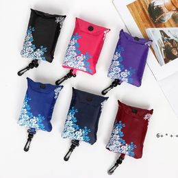 Foldable Shopping Bag Chinese Style Reusable Eco-Friendly Groceries Bags Durable HandBag Home Folding Storage Bags Pouch Tote RRD13108