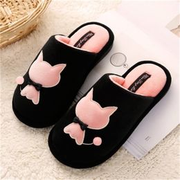 zhen zhou shoes women&men winter warm cotton cartoon indoor home cute female slippers Y200107