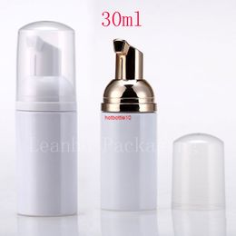 30ml 50ml Empty White Liquid Soap Foam Dispenser Pump Container Foaming Makeup Plastic Travel Gold DIY Bottles Jarshipping