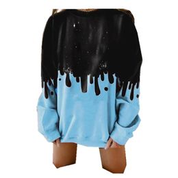 Sweater women autumn and winter new women's tops fashion printed sweatshirts black 201102