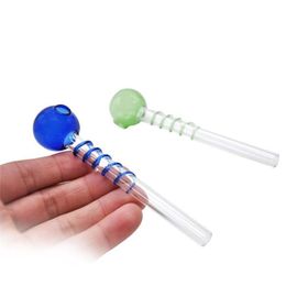 14cm 30mm ball Pryrex Dot Incense Oil Burners Glass Water Pipe Smoking Accessories Helix Glass Oil Burner Adapter Drop