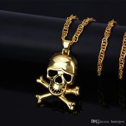 Skull Necklace For Men/Women Halloween & Chain Necklaces Punk Jewelry Gift Gold/sliver very Color Jewelry