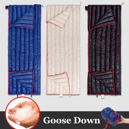Ultralight Sleeping bags Portable Goose Down Sleeping Bag Waterproof Splicable Double Sliping Bag Camping Sleeping Bag Duvet 211229