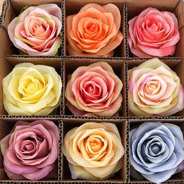 Creative Artificial Rose 29 Colours 10 cm simulation Rose Flower Heads Wedding Party Decoration Fake Flower Home Decorations T9I00967