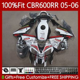 OEM Fairings For HONDA CBR600F5 CBR 600 RR F5 CC 2005 2006 Body 72No.194 stock white blk CBR 600F5 600CC 600RR 05-06 CBR-600 CBR600 RR CBR600RR 05 06 Injection Mould Bodywork