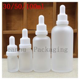 -30/50/100 ml bianco vetro glassato Belle olio Mixing Bottle Big Head Colla Dropper Repackaging diluizione bottiglie vuote