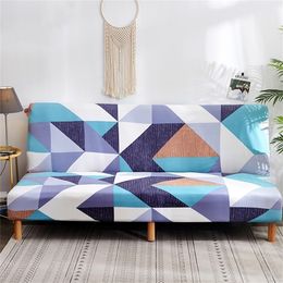 Folding Sofa Bed Cover All-wraped Spandex Elastic Stretch Armless Sofa Couch Cover Protection Pad Sofa Towel 201222