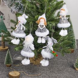 Christmas Angel Doll Toy Plush Angle Snowman Dolls Pendant Merry Xmas Ornaments Kids New Year Gift