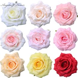 20pcs/lot 9CM rose flower heads Wedding silk artificial flowers arrangement decor flower wall ball DIY material rose peony