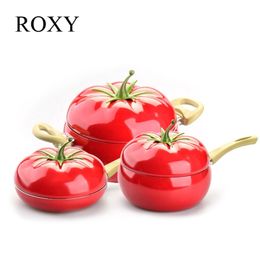 Hot Sale Fruit Frying Pan Cooking Pot Colour Saucepan Ceramic Pan Grill Pan Induction Cooker Gas Aluminium Cookware Drop Shipping 201223