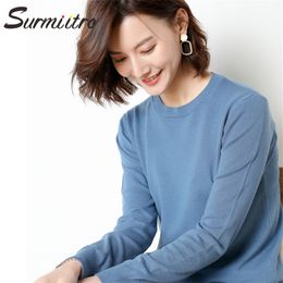 Surmiitro S-3XL Plus Size Knitted Sweater Women 2020 Spring Autumn Winter Korean Ladies Solid Tricot Jumper Pullover Female LJ200815