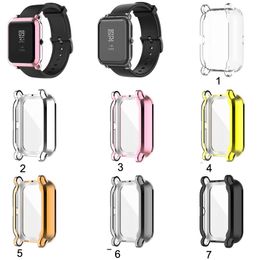 Soft Plating Tpu Protection Silicone Case Full Cover For Amazfit Gts2 Mini pop pro Watch High Quality Smartwatch Band Accessories factory