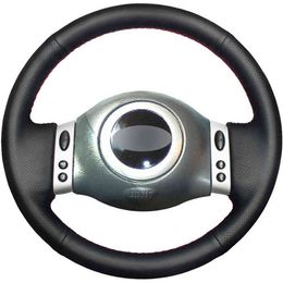 Black Pu Synthetic Leather Diy HandEmbroidered Car Steering Wheel Cover For Mini Coupe 20012006 Mini R50 r53 R60 J220808