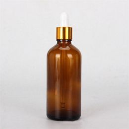 5-100ml Essential Oil Dropper Bottles Empty Refillable Amber Bottle with Glass Dropper with Rose Gold Cap Eye Dropper