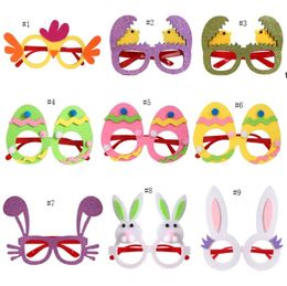 Party Supplies 2022 Easter Glasses Egg Bunny Chick Rabbit Ear Eyeglass Frame Decoration Party-Favor Kids Gift RRA11604