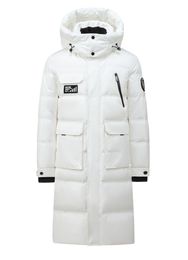 Long Coat Mens Women Winter Jackets Hoodies Korean Jacket Snow Down Parka Male Clothes Plus Size S-4XL White Black