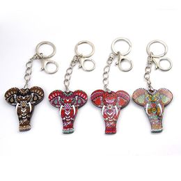 Keychains Charm Pendant Lucky Elephant Key Chains Ring Bag Purse Buckle Car Keys Holder Jewelry Gift For Women Men1