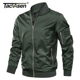 TACVASEN Jackets Men Autumn Casual Baseball Jacket Coats Military Army Bomber Pilot Jackets Outwear Fashion Slim Fit Coats M-4XL 201104