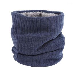 Cycling Caps & Masks Unisex Winter Warm Knitted Ring Scarves Thicken Elastic Children Neck Warmer Plush Scarf Collar Outdoor Climbing Hiking