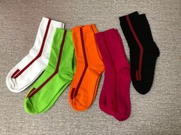 Designer Short socks for women girl 2021 New Fashion P Letter Printed Striped Nylon Shoes Hosiery Mid-calf Length Socks Streetwear gifts
