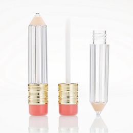 Fashion Clear Empty Lip Gloss Tube Container Lip Balm Tubes Pencil Lipstick Refillable Bottles Vials Mini Sample Cosmetic 20 pcs