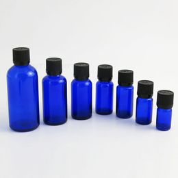 Empty Blue/Green Essential Oil Bottle with Orifice Reducer and Cap Refillable e liquid Bottles 5ml 10ml 30ml 50ml 20pcs