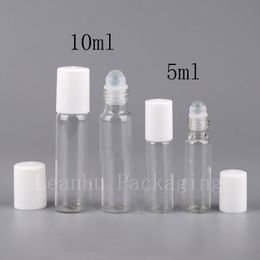Wholesale : 5ml 10ml glass bottle roller on cosmetics bottles cream packing of essential oils
