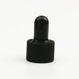 100pcs/lot Plastic Black Screw Cover Cap wiith for glass Essential Oil/serum Bottles accessory fit for dia:18mm bottle mouth