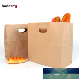 Big Size Handbags Kraft Paper Handbags Craft Hand Bag Takeaway Pack Portable Paper Bags 50pcs 28x28x15cm