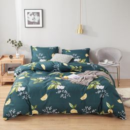 Floral Comforter Cover Botanical Flowers Branches Bedding Set Leaf Duvet Cover and Pillowcase Decorative Bed Cover for Kids Girl LJ201015