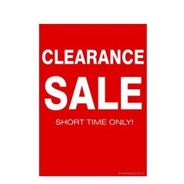 CLEARANCE SALE Sign Cards A4 Advertising Poster Price Tag Paper Supermarket Store Ceiling Shelf Desk Counter Table Top Banner