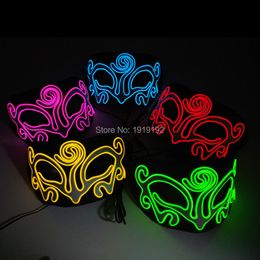 Costume Accessories Illuminate Halloween Thread Queen EVA Eye Mask Masquerade Party Mask Holiday DIY Decoration Party Fancy Glow Party Suppl