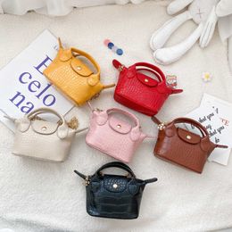 New Kids Princess Handbags Fashion Children PU Leather Little Wings Mini Change Purse Baby Girls Shoulder Messenger Bags S846