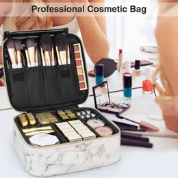 Nxy Cosmetic Bags Women Makeup Travel Professional Beautician Case Nail Tool Suitcase Brush Storage Box Organiser 220302