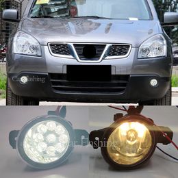 1Set For Nissan Qashqai J10 2007-2013 Fog Lights LED for Qashqai+2 J10 JJ10 2007-2012 Fog Lamps Headlight Halogen Foglights Fog Light