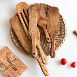 Non-Stick Wooden Spatula Cookware For Cooking Pan Rice Spoon Tool Frying Steak Sauce Shovel Kitchen Gadgets