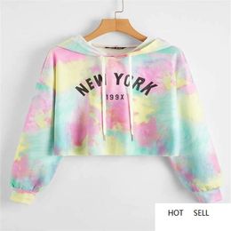 Women Designer Contrast Colour Hoodies Spring Autumn Designer Long Sleeve Tees Casual Loose Ladies Clothing