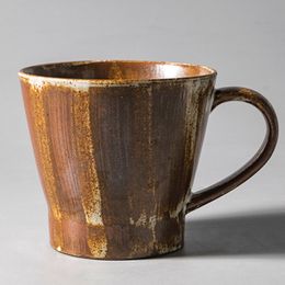 High Quality Water Mug Home Decor Vintage Coarse Pottery Coffee Mug Exquisite Handmade Office Mug