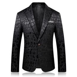 PYJTRL Trend Male Quality Fashion Casual Jacquard Blazers Blazer Men Veste Costume Homme 201104