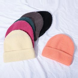 Winter Wool Hat Woman keep Warm Beanie Hedging Cap Innocent Cap knitted Cotton Women Hat Solid Colour Design Casual Skullcap New