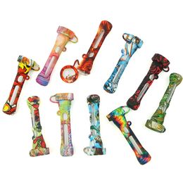 Newest Silicone Glass Nector Collector Concentrate Multi Function Smoke Pipe Oil Rigs NC Quartz Tip Dab Kits Smoking Hand Pipes Accessories