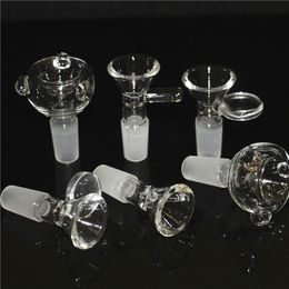 bar Funnel 14mm 18mm Glass Bowls Bongs Male Joint Bowl Smoking Pipe For Oil Rigs Water silicone hand pipes