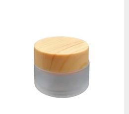 5g 10g 15g 30g 50g Cosmetic Jars Scrub Bottle Empty Makeup Face Cream Refillable Containers Packing Bottles With Wood Grain Cap