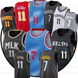7 Kevin 11 NCAA Kyrie Durant Irving Trae 11 Young 2021 Blue City Basketball Jerseys