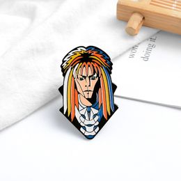 Rock Singer Enamel Custom David Brooches Shirt Lapel Bag Music Artist Badge Art Rock Gift Fans Friends