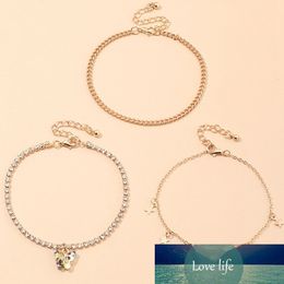 Fashion Gold Color Simple Shiny Chain Anklet Temperament Butterfly Charm Anklet Beach Accessories Foot Jewelry
