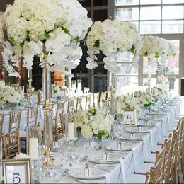 Elegant New Design acrylic crystal Beautiful Centerpieces Flower Stand for Wedding Table Decoration senyu567