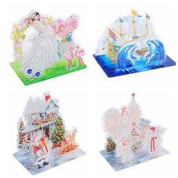 New 3D Three-Dimensional Puzzle Painting 5D Diamond Painting Three-dimensional paintings Cross Stitch DIY Diamond Embroidery 201112