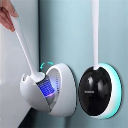 Toilet Brush For Bathroom TPR Silicone Holder Cleaning Tool Home WC Accessories Set 211222