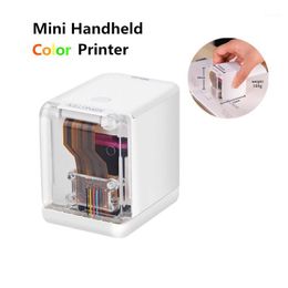 tinta impresoras inkjet Rebajas MPRUSH Color de mano impresora portátil Mini inyección de tinta Impresora de códigos de barras de color 1200dpi con cartucho de tinta para texto personalizado1